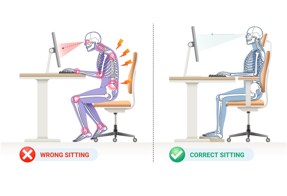 Tư thế ngồi đúng | Lá Trà Medical Spa